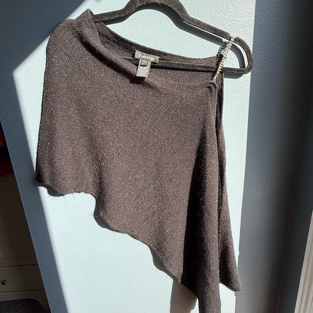 Bebe Off-Shoulder Black Sweater